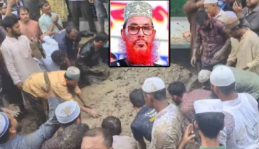 পিরোজপুরে ছেলের কবরের পাশে সাঈদীর দাফন সম্পন্ন