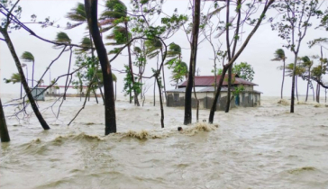 বিদ্যুৎ বিচ্ছিন্ন পুরো বাগেরহাট, জলোচ্ছ্বাসে প্লাবিত নিম্নাঞ্চল